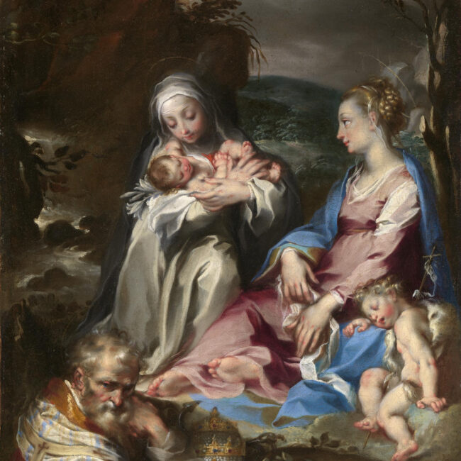 Francesco Vanni - Saint Catherine of Siena Holding the Infant Christ, with the Virgin, the Infant Saint John and Pope Clement I