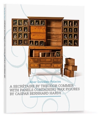 A Secrétaire by Theodor Commer with Panels Containing Wax Figures by Caspar Bernhard Hardy