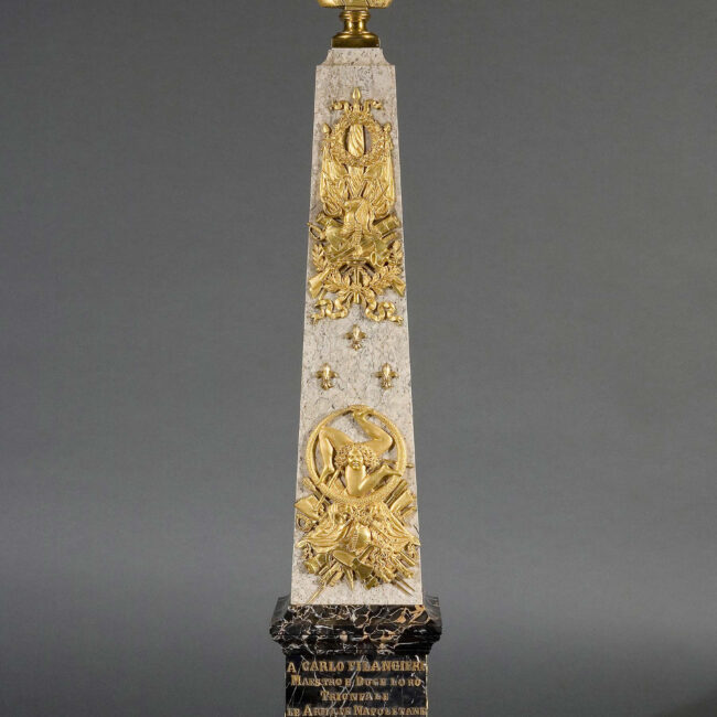 Neapolitan workshop - Obelisk dedicated by the Neapolitan Army to General Carlo Filangeri, Prince of Satriano