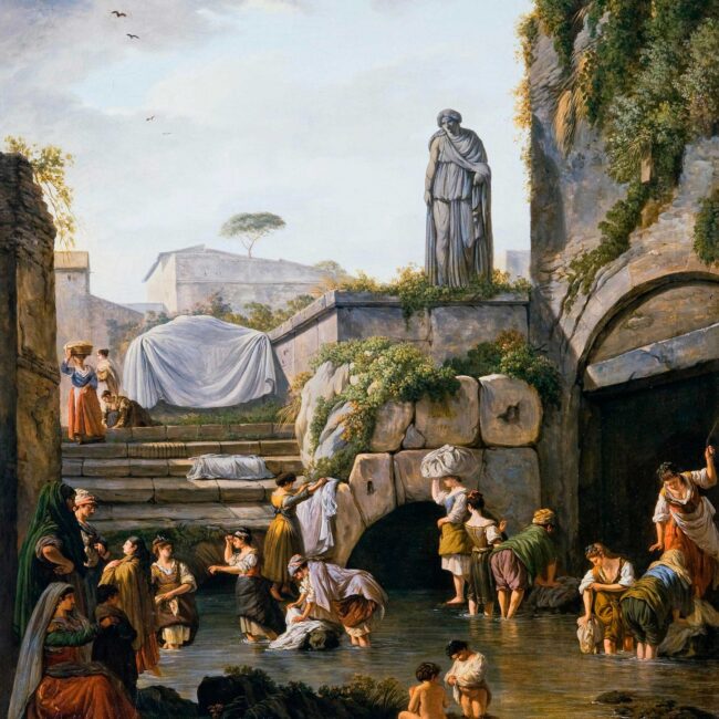 Abraham Louis Rodolphe Ducros - Arethusa's Fountain in Sicily