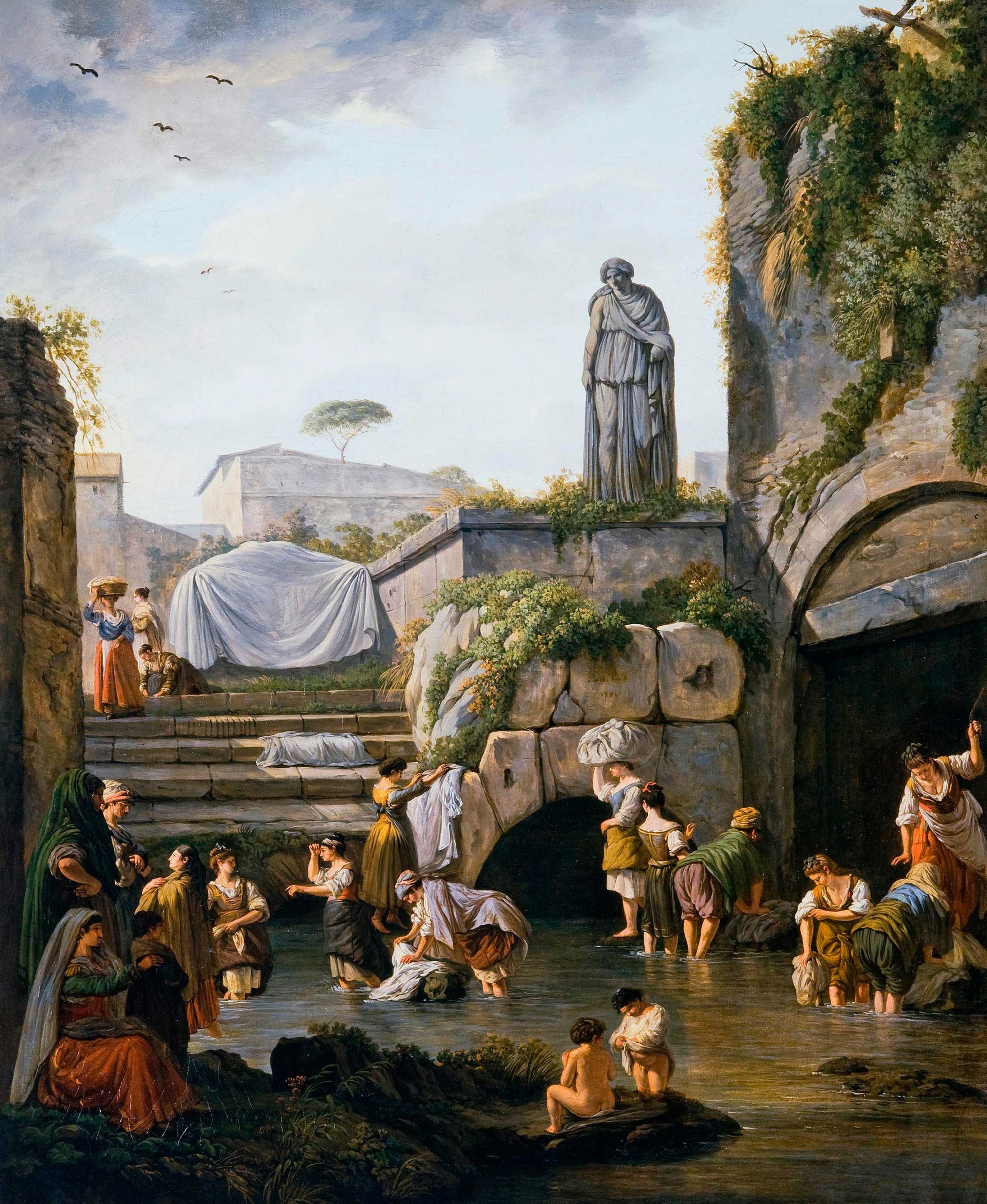 Abraham Louis Rodolphe Ducros - Arethusa's Fountain in Sicily