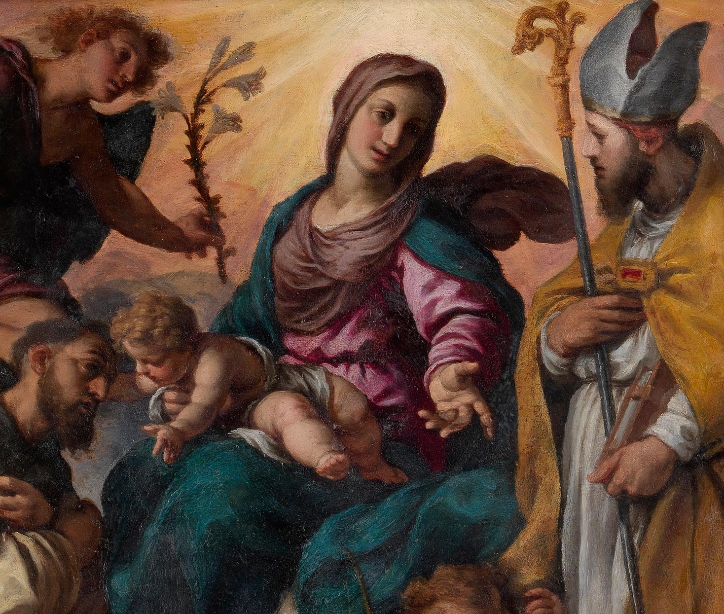 Alessandro Turchi, detto l’Orbetto - Madonna with Child, Saint Peter the Martyr, Saint Zeno, Saint Tuscany and an angel