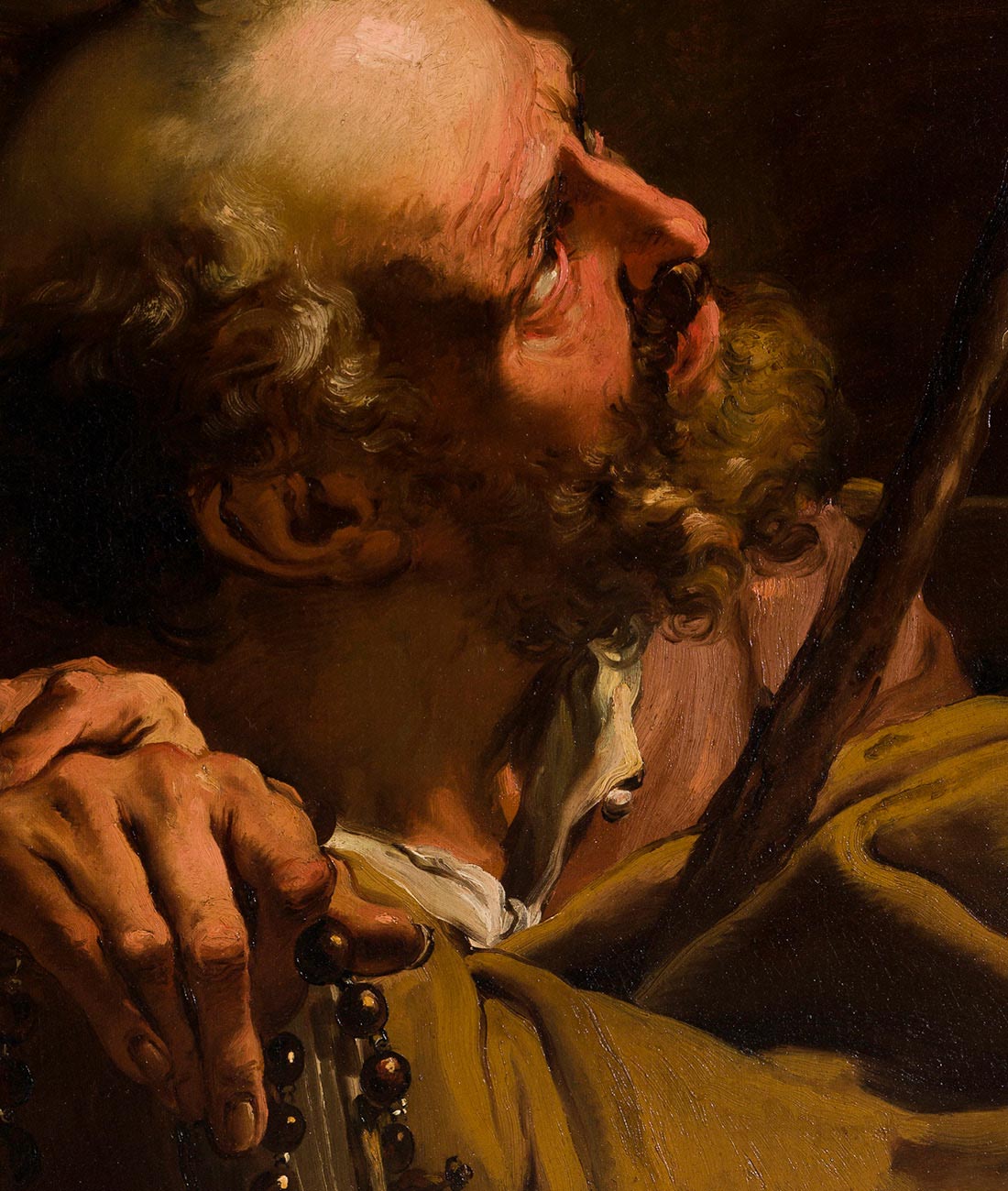 Gaetano Gandolfi - Bust of an Old Man with a Rosary